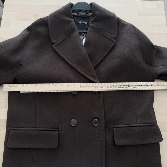 Madewell The Gianna Coat Womens 12 Brown Wool Cashmere Italian Insuluxe Fabric - Picture 12 of 15